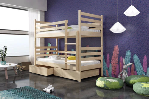 Nemo Wooden Bunk Bed with Storage