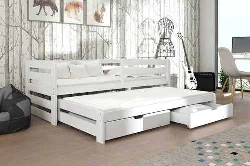 Senso Wooden Bed with Trundle and Storage