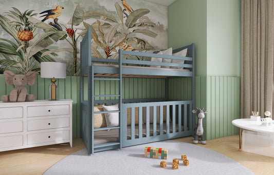 Cris Wooden Bunk Bed with Cot Bed
