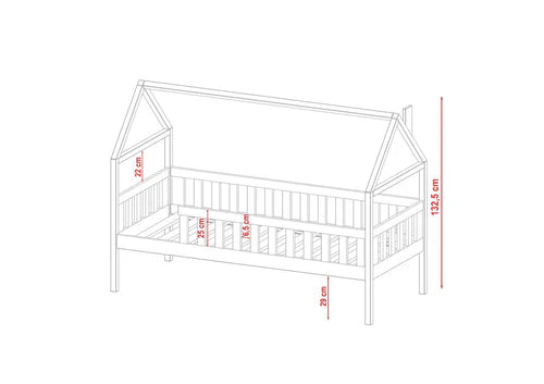 Domi Wooden Single Bed