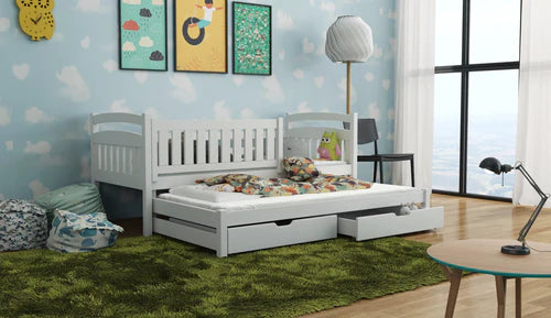 Galaxy Wooden Bed with Trundle and Storage