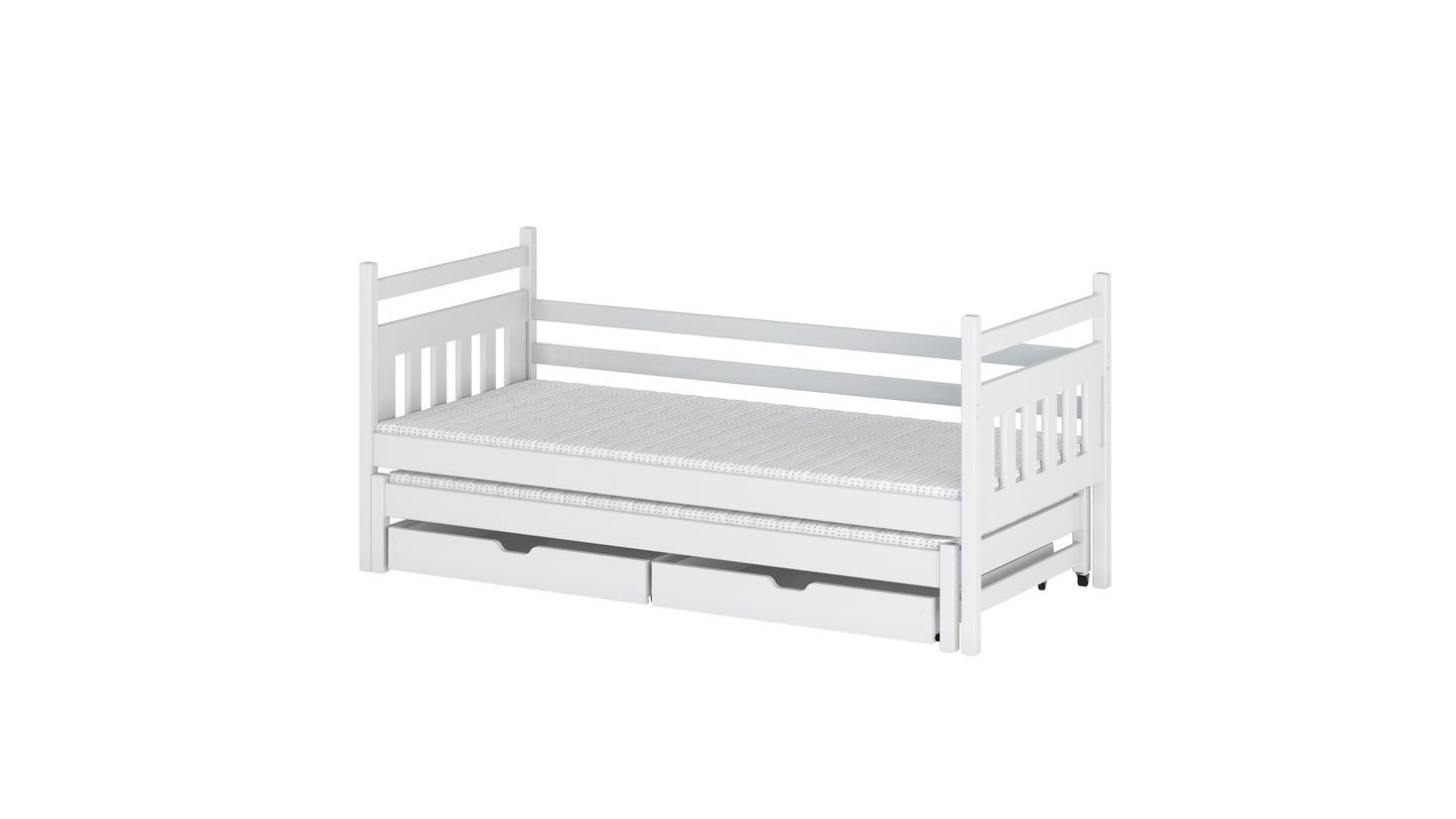 Daniel Wooden Bed with Trundle and Storage