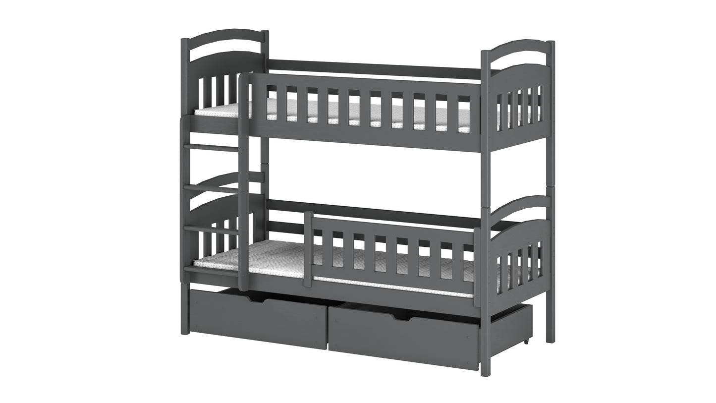 Ignas Wooden Bunk Bed with Storage