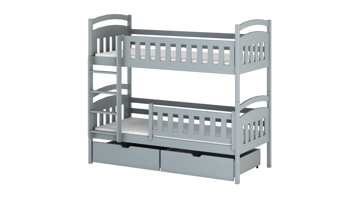 Ignas Wooden Bunk Bed with Storage