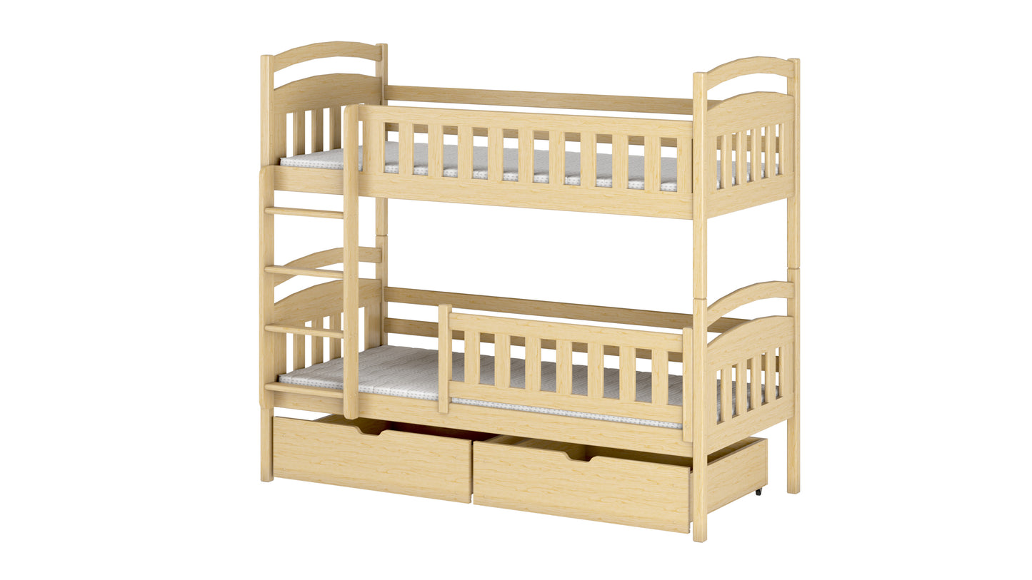 Ignas Wooden Bunk Bed with Storage