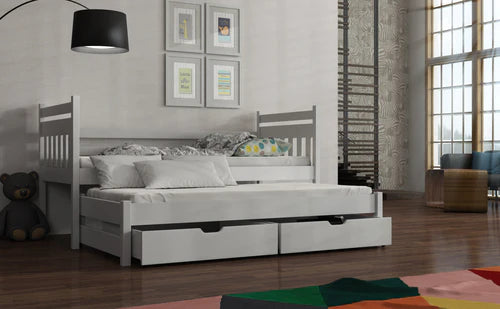 Daniel Wooden Bed with Trundle and Storage