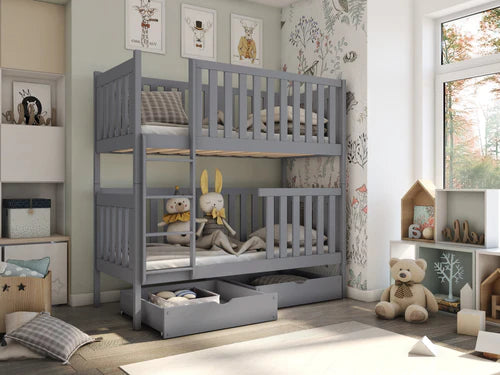 David Wooden Bunk Bed with Storage