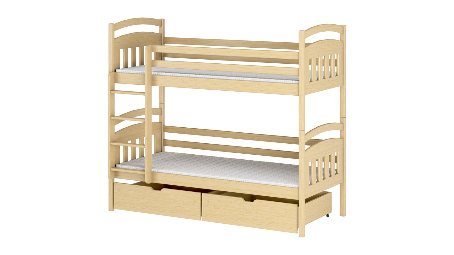 Gabi Wooden Bunk Bed with Storage