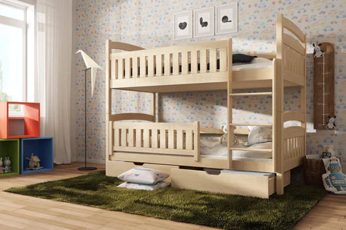 Ignas Wooden Bunk Bed with Storage