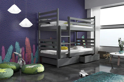 Nemo Wooden Bunk Bed with Storage
