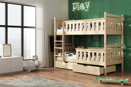 Tezo Wooden Bunk Bed with Storage