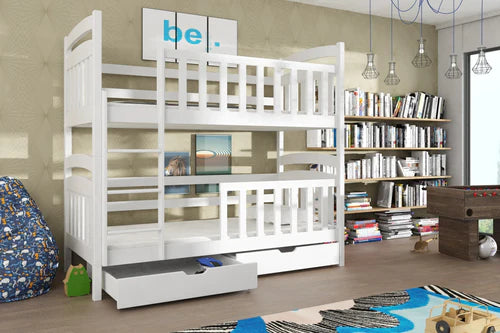 Sebus Wooden Bunk Bed with Storage