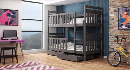 Monika Wooden Bunk Bed with Storage