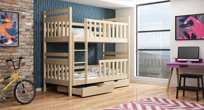 Monika Wooden Bunk Bed with Storage