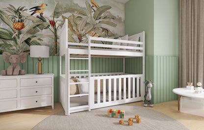 Cris Wooden Bunk Bed with Cot Bed