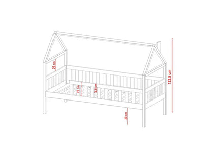 Domi Wooden Single Bed