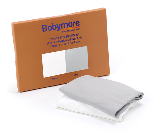 Air Motion Fitted Sheets - White & Grey
