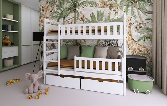Ignas Wooden Bunk Bed with Storage