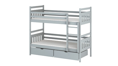 Adas Wooden Bunk Bed with Storage