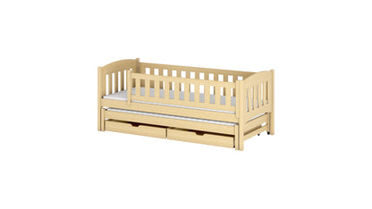 Amelka Wooden Bed with Trundle and Storage