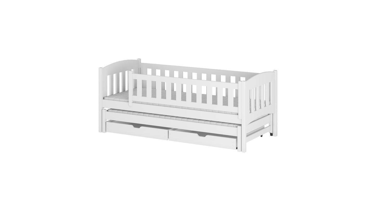 Amelka Wooden Bed with Trundle and Storage