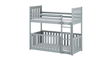 Cris Wooden Bunk Bed with Cot Bed