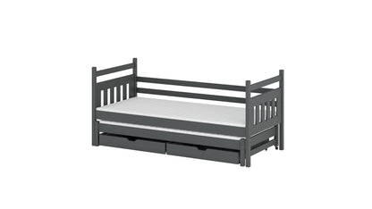 Daniel Wooden Bed with Trundle and Storage