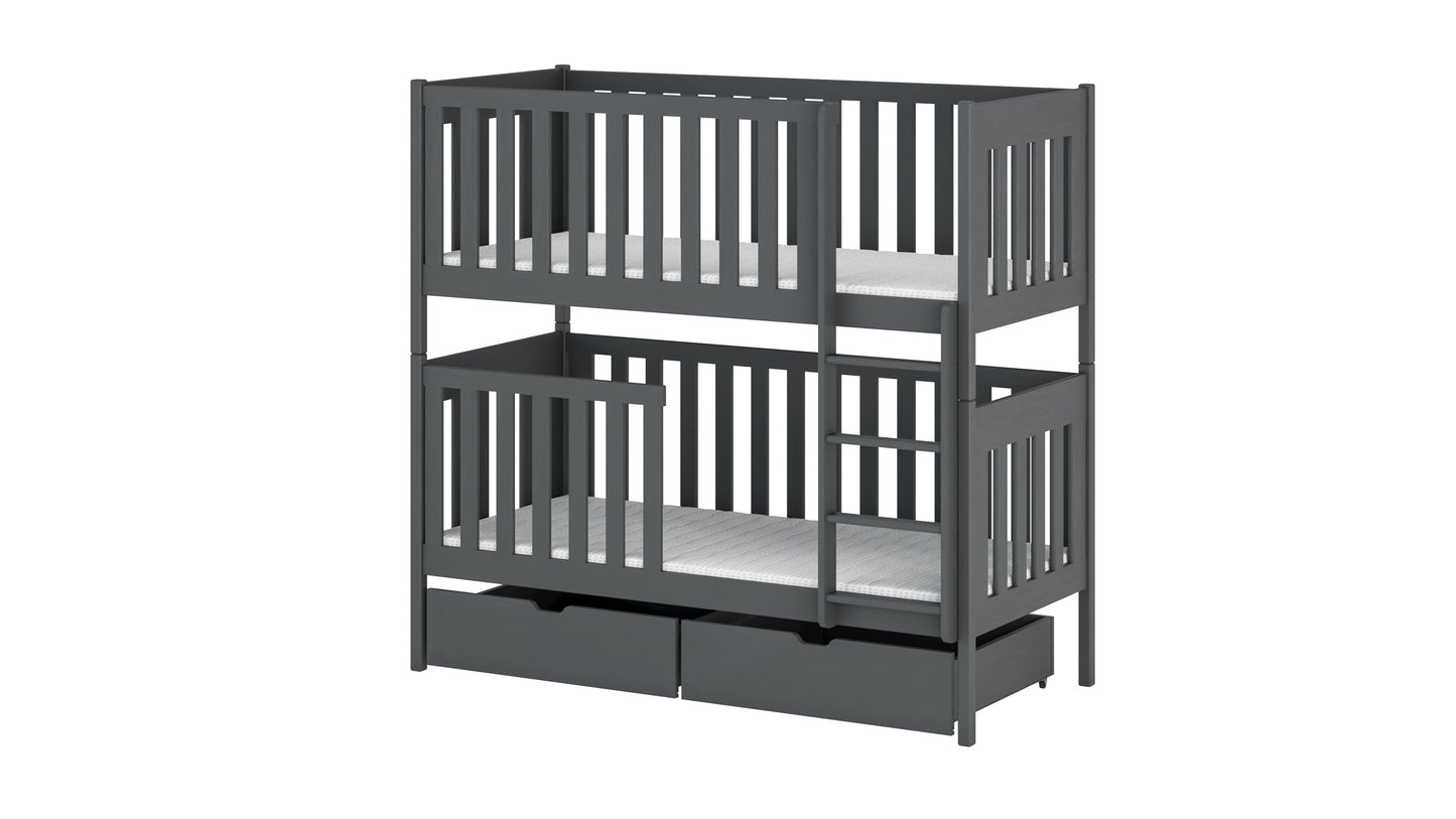 David Wooden Bunk Bed with Storage
