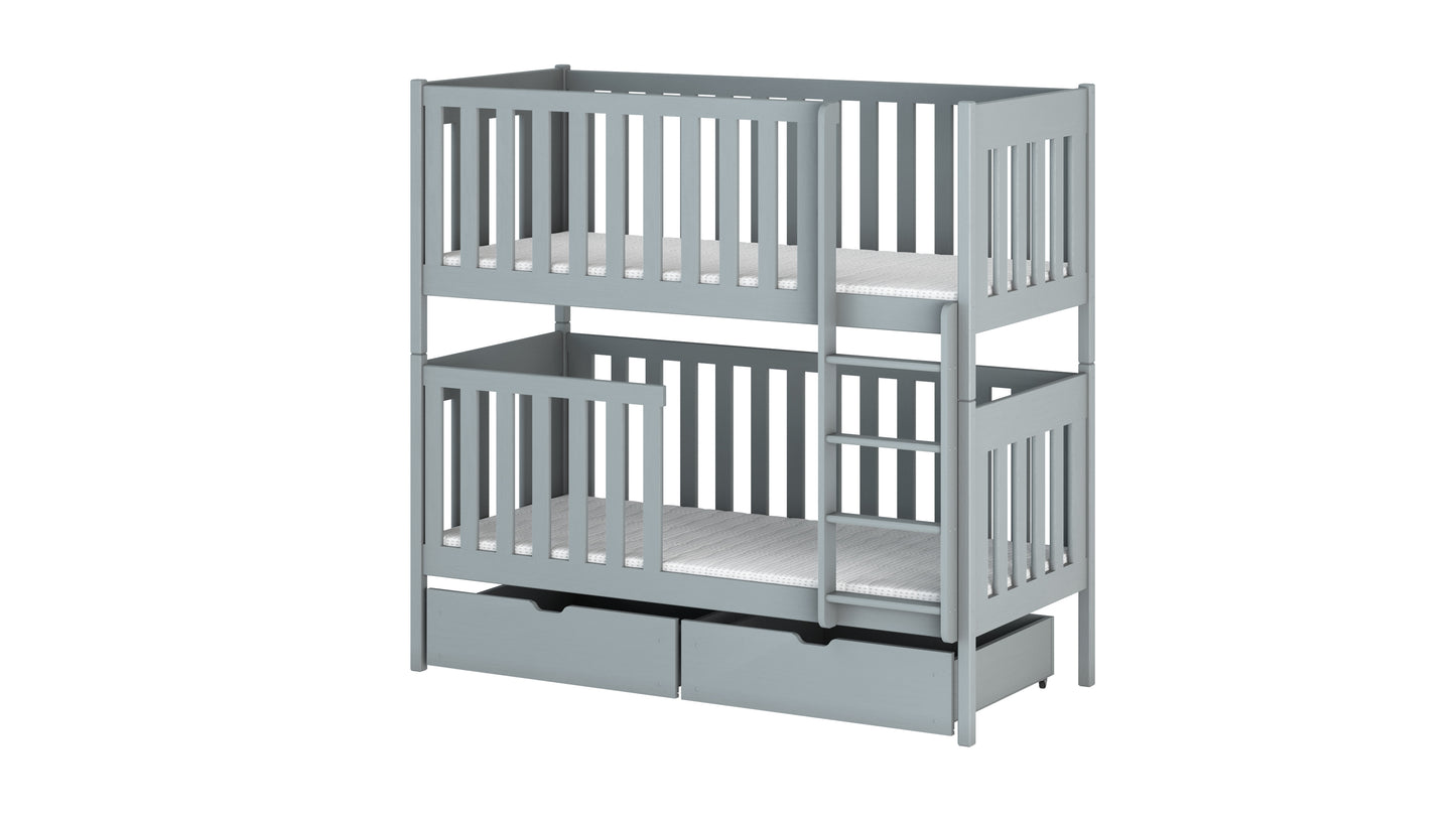 David Wooden Bunk Bed with Storage