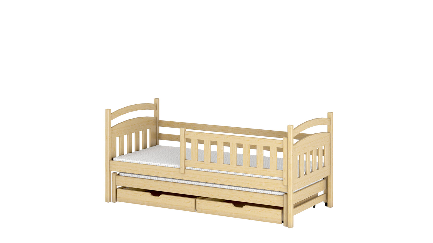 Galaxy Wooden Bed with Trundle and Storage