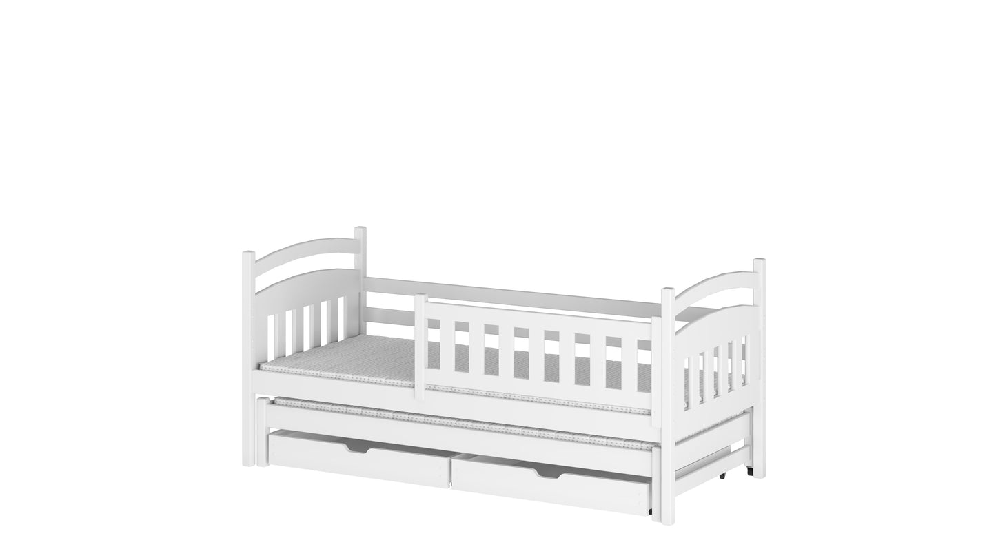 Galaxy Wooden Bed with Trundle and Storage