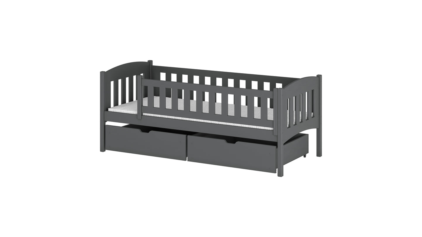 Gucio Wooden Single Bed with Storage