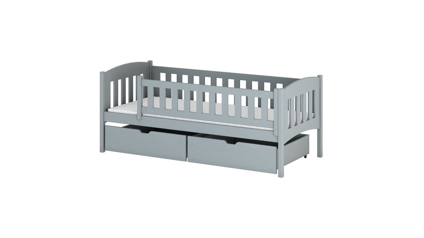 Gucio Wooden Single Bed with Storage