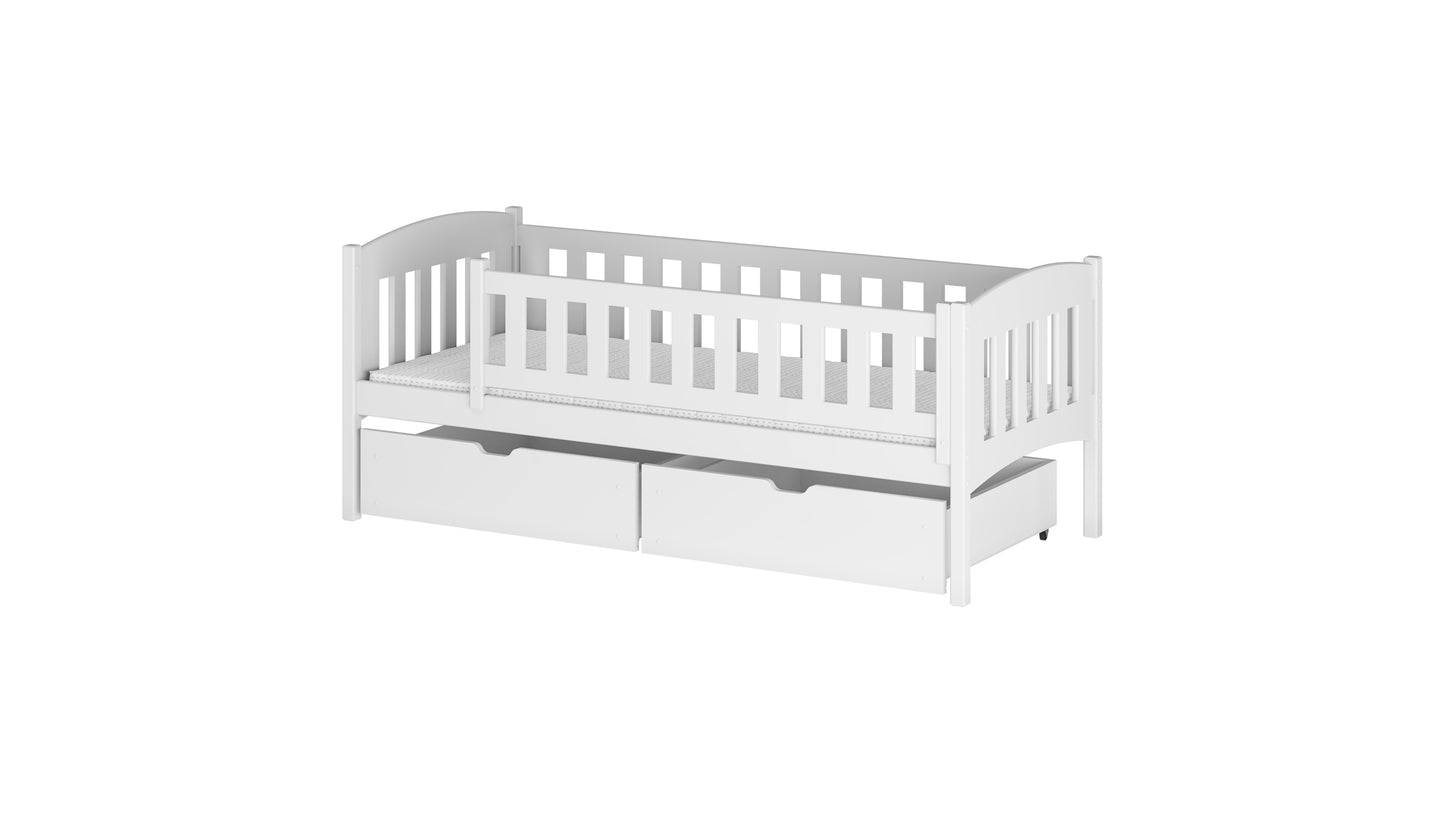 Gucio Wooden Single Bed with Storage
