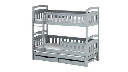 Harriet Wooden Bunk Bed with Trundle and Storage