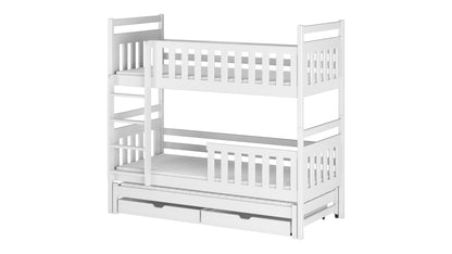 Klara Wooden Bunk Bed with Trundle and Storage