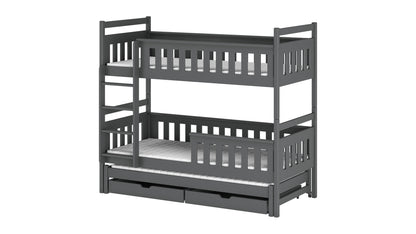 Kors Wooden Bunk Bed with Trundle and Storage