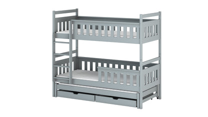 Kors Wooden Bunk Bed with Trundle and Storage