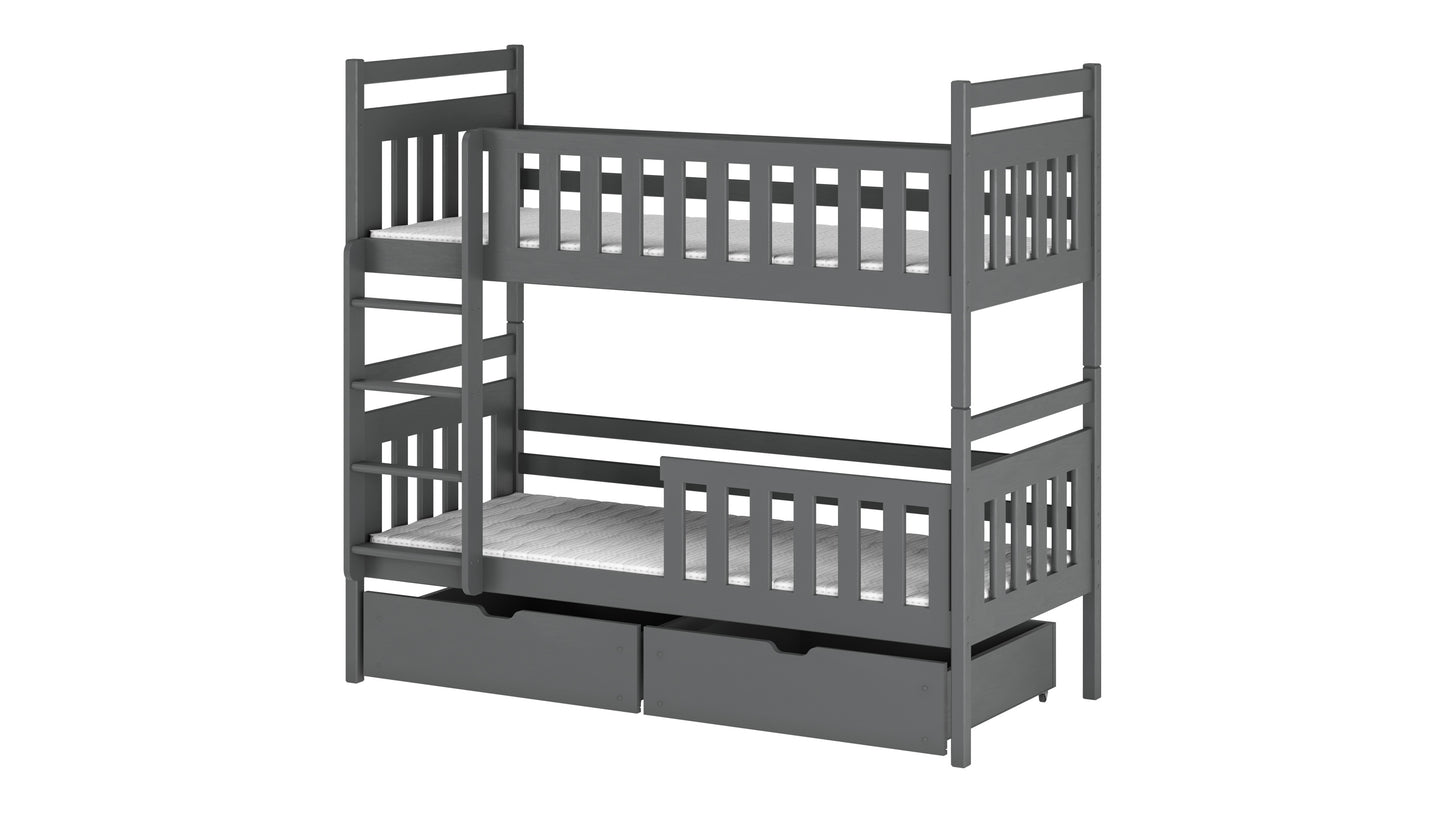 Monika Wooden Bunk Bed with Storage