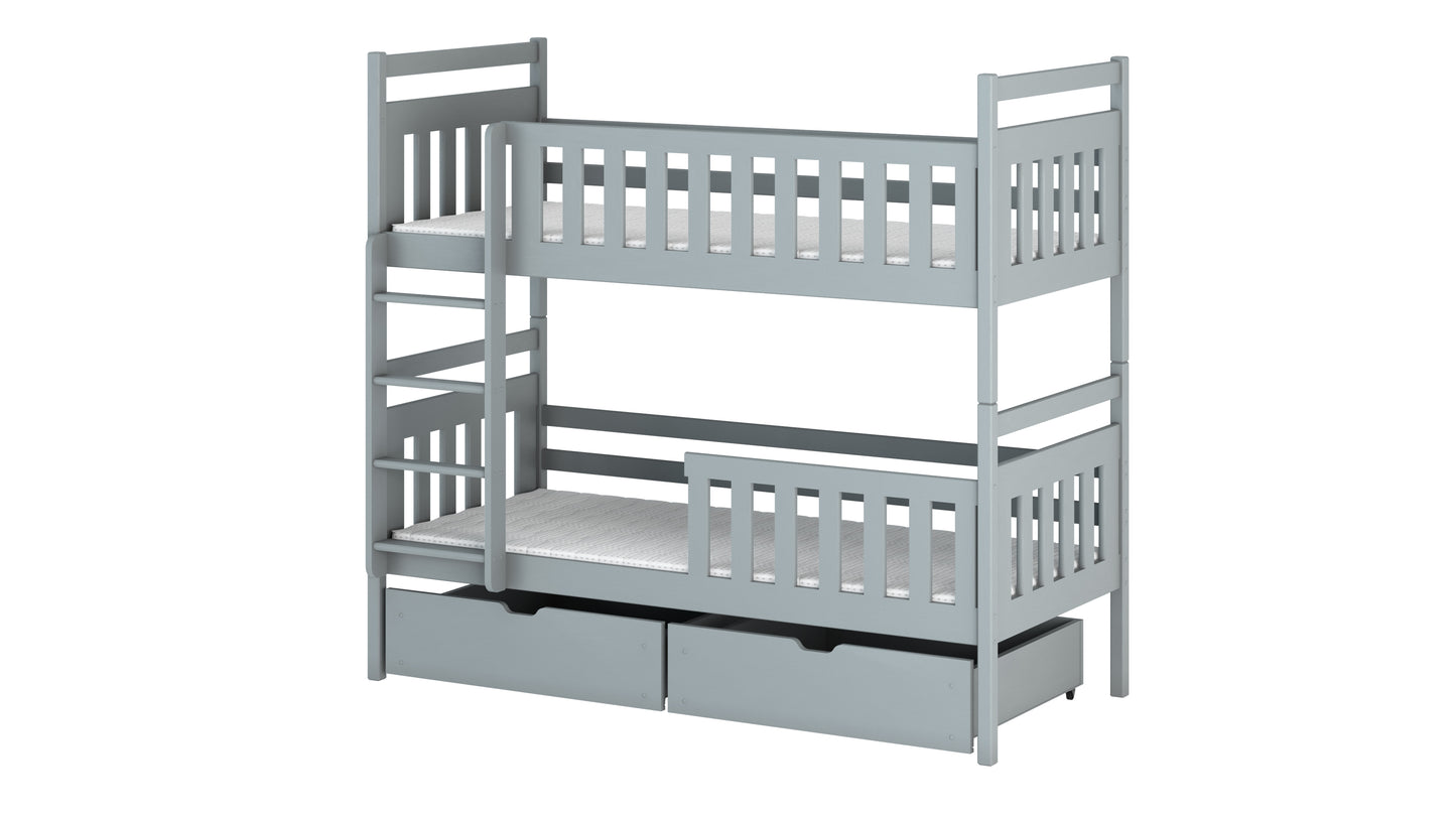 Monika Wooden Bunk Bed with Storage