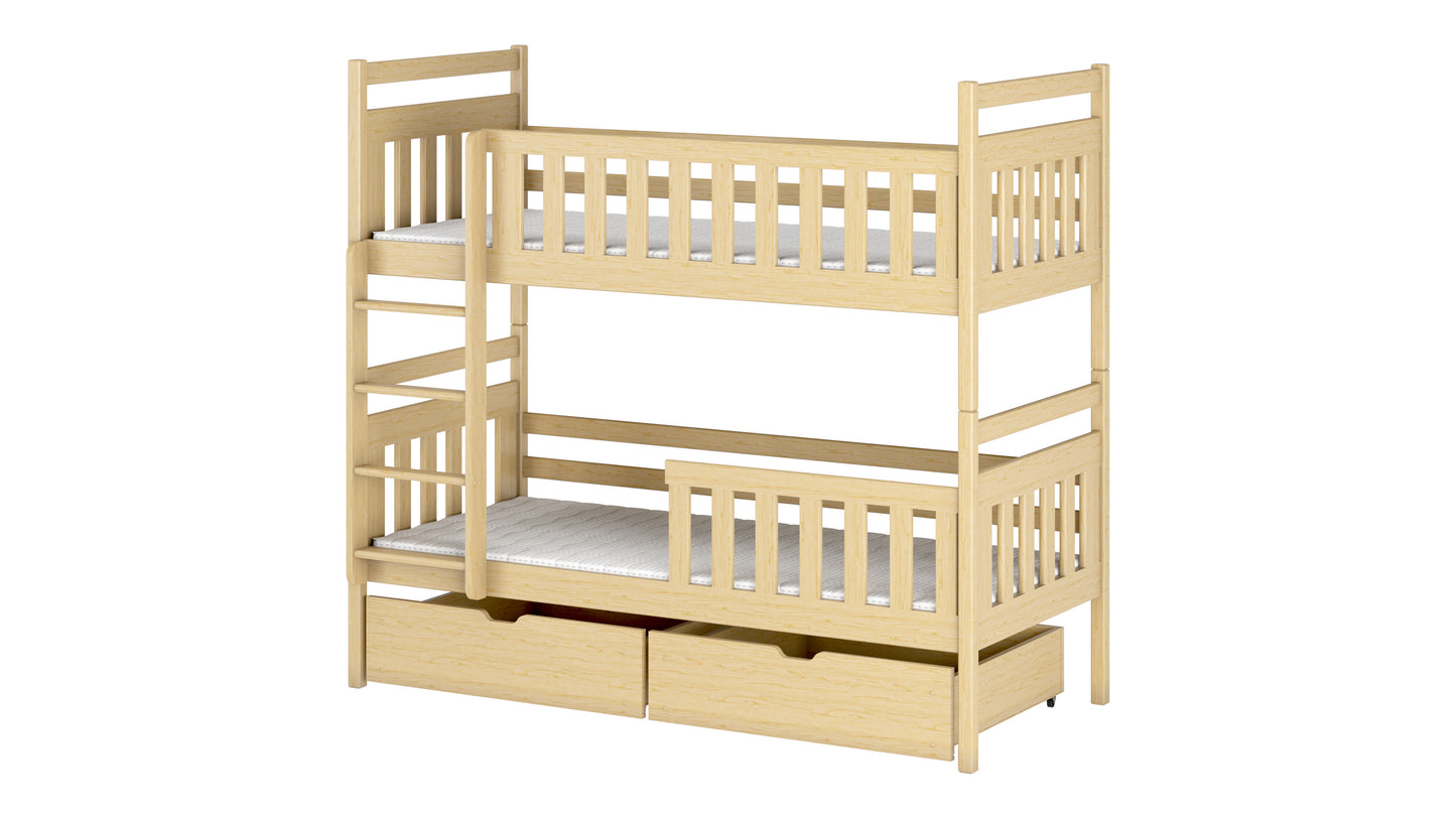 Monika Wooden Bunk Bed with Storage