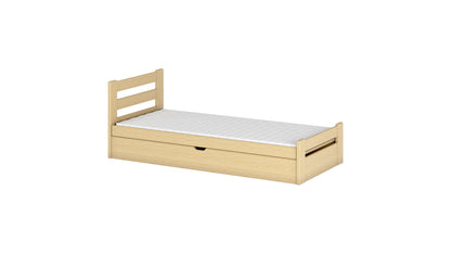 Nela Wooden Single Bed with Storage