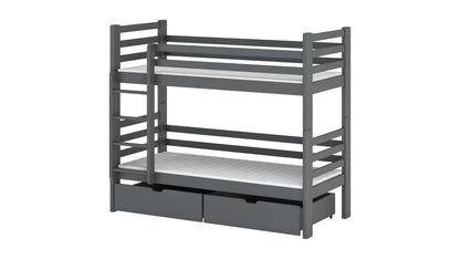 Patryk Wooden Bunk Bed with Storage