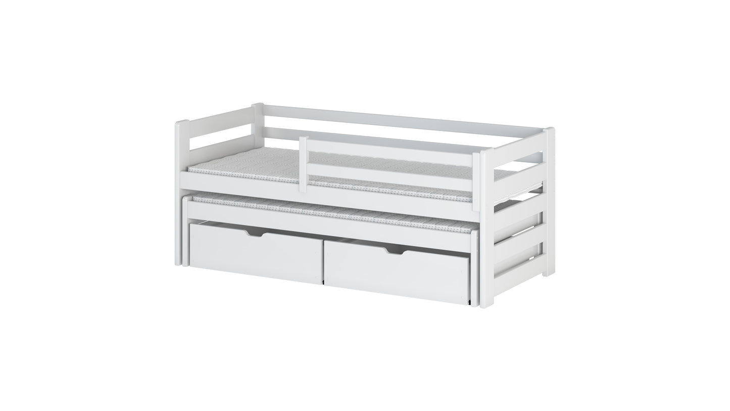 Senso Wooden Bed with Trundle and Storage