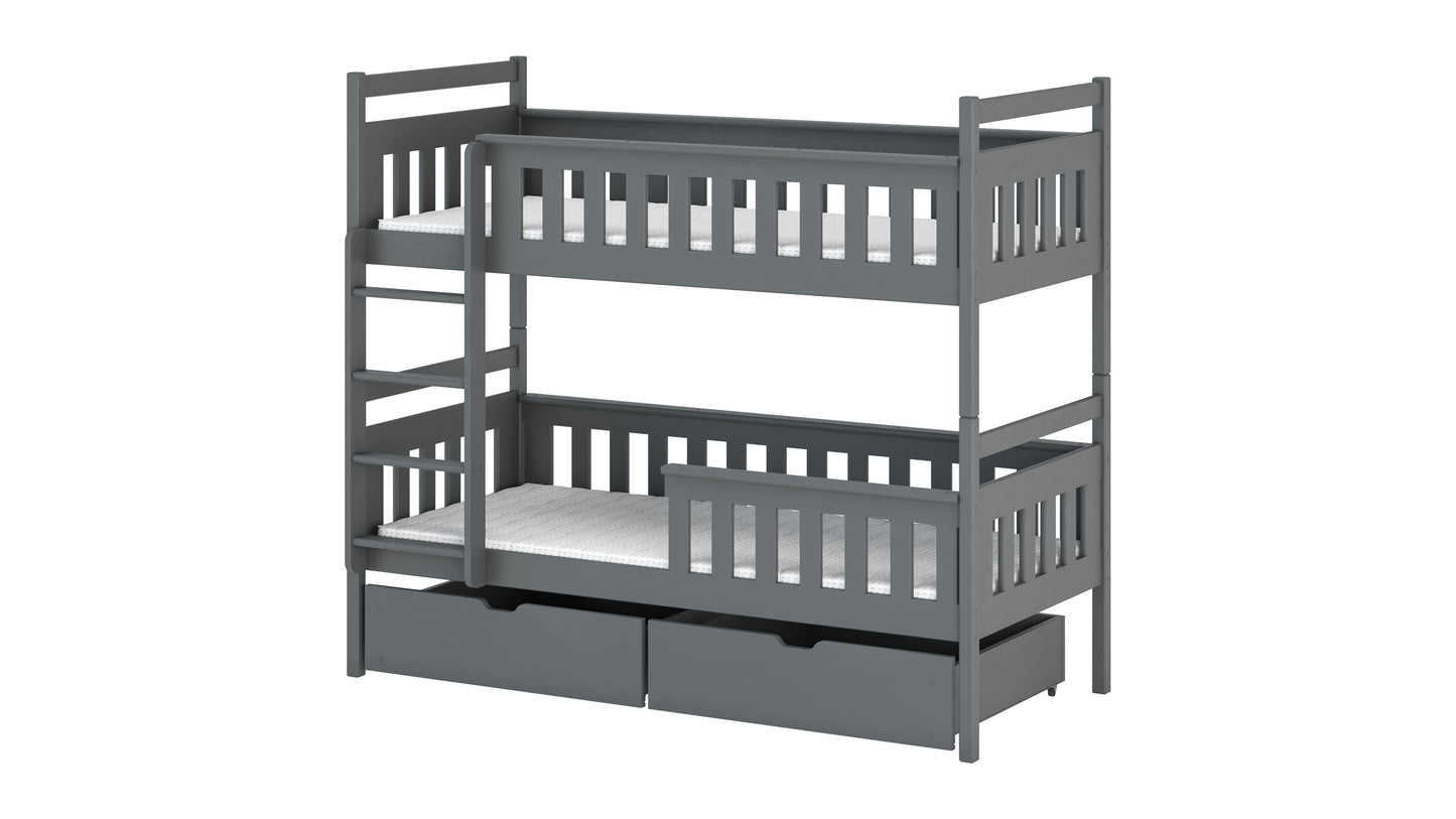 Tezo Wooden Bunk Bed with Storage