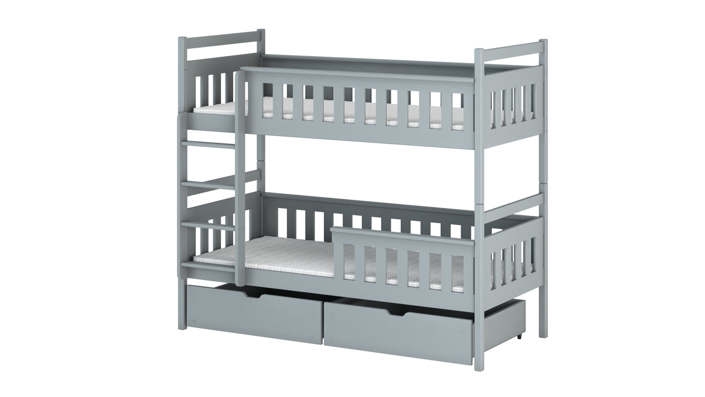 Tezo Wooden Bunk Bed with Storage