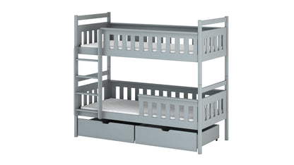 Tezo Wooden Bunk Bed with Storage