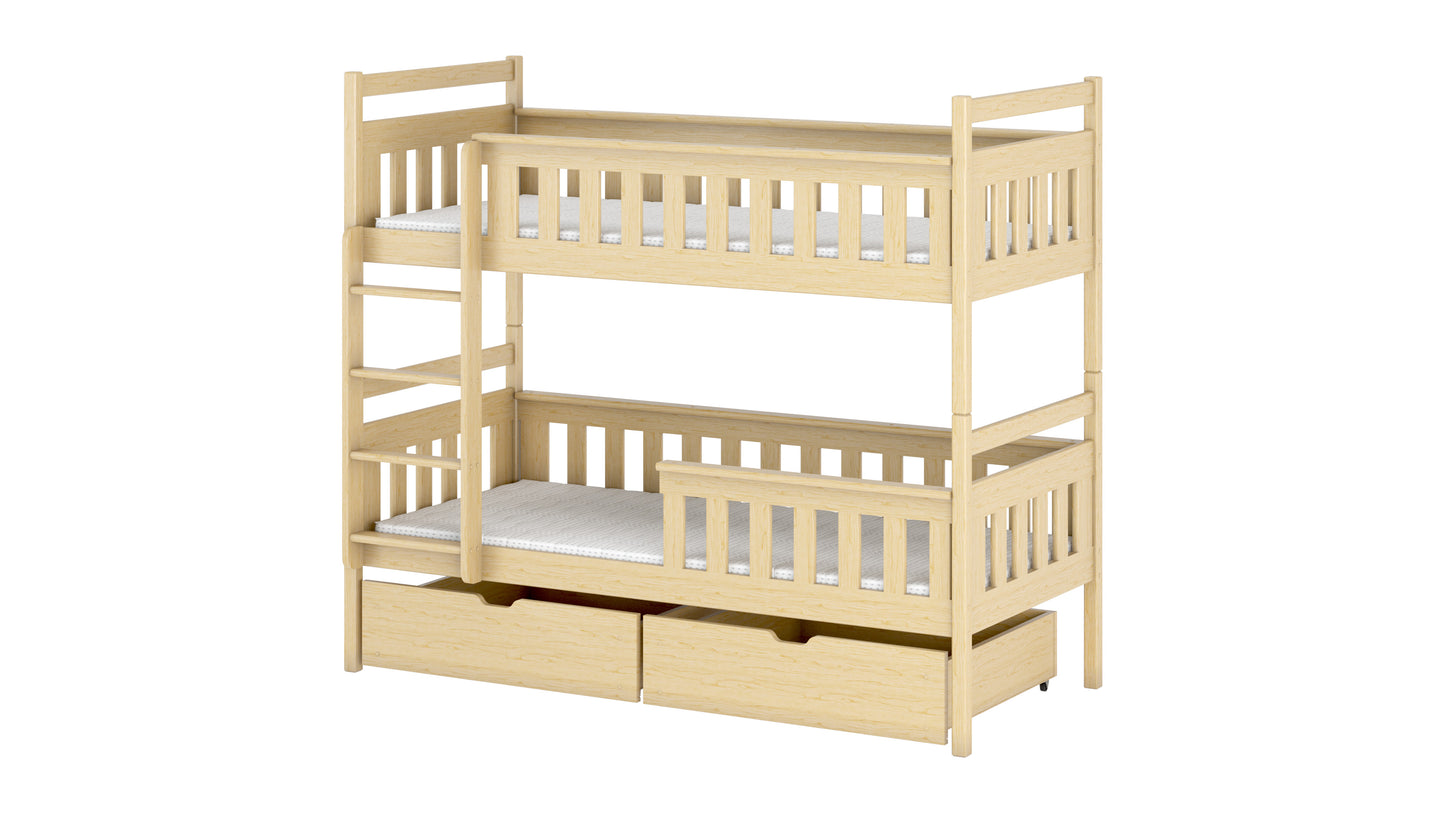 Tezo Wooden Bunk Bed with Storage