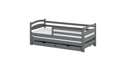 Tosia Wooden Bed with Trundle and Storage
