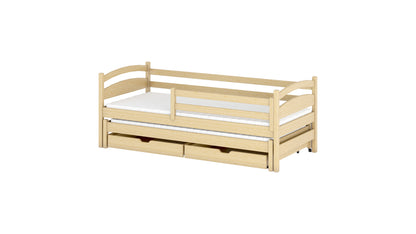 Tosia Wooden Bed with Trundle and Storage